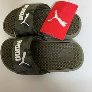Puma Cool Cat Camo Slide Sandals Kids 11C